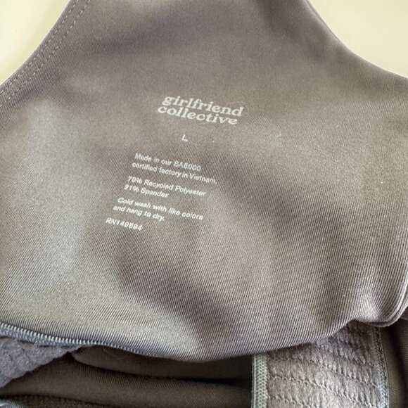 Girlfriend Collective Onesie Unisuit One-Piece Spandex Biker Size Large Gray - Picture 2 of 6